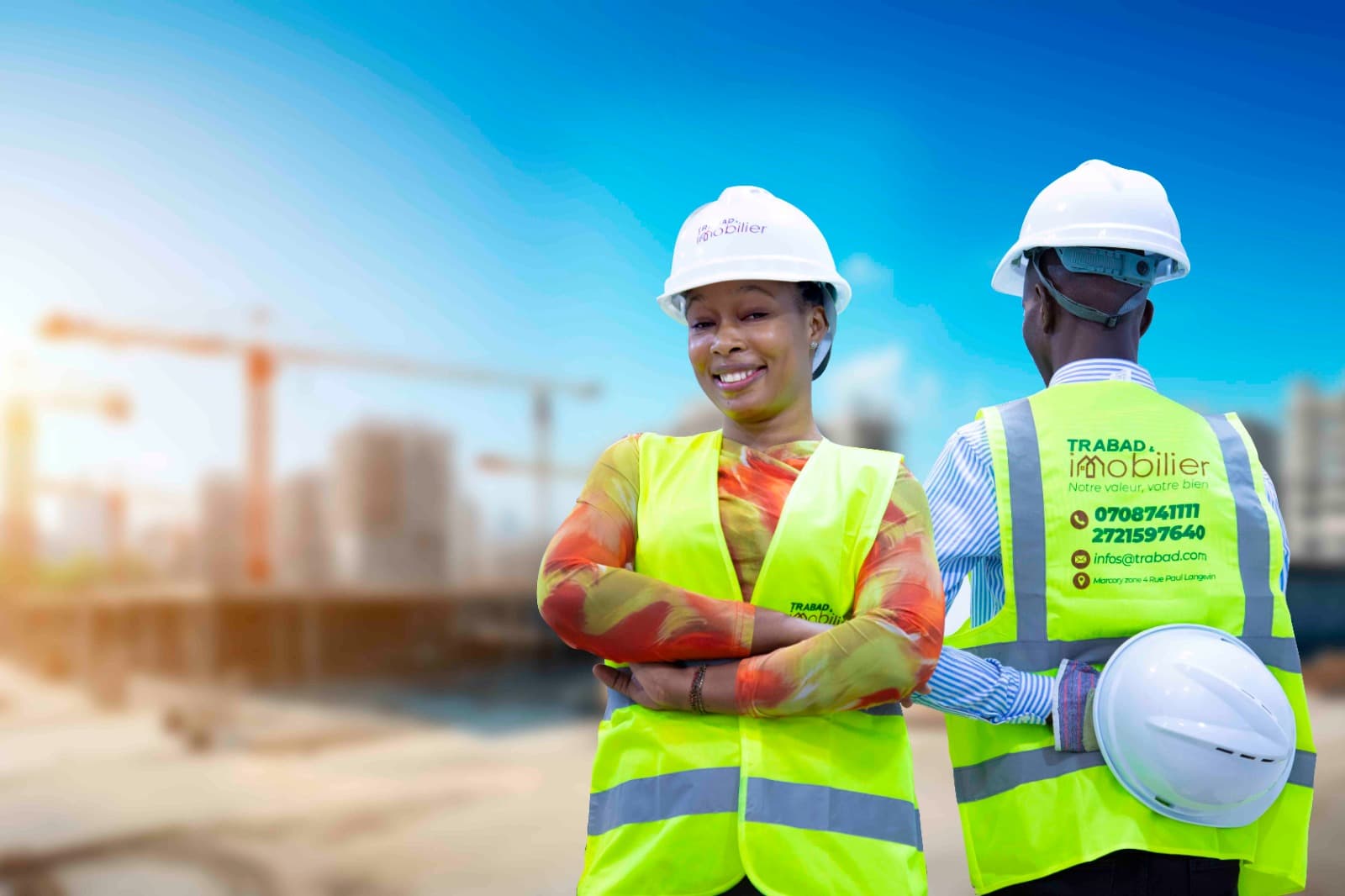 L’équipe TRABAD Immobilier sur le terrain à Abidjan